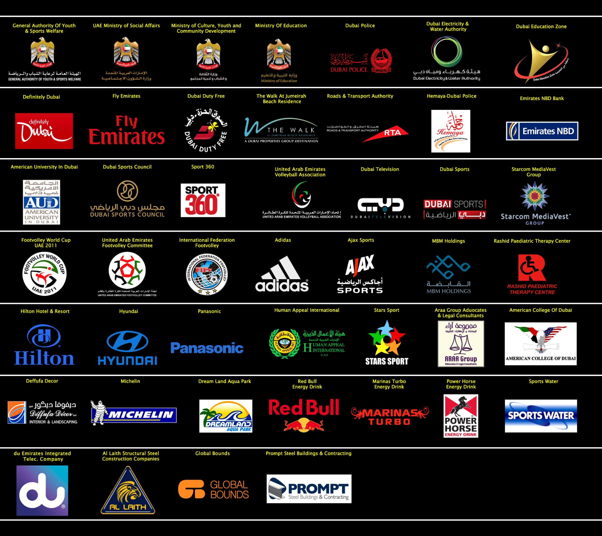 Clients and partners logo board